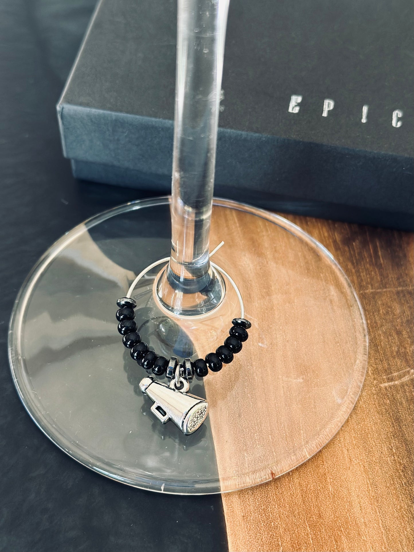Cheerleading wine charms - Personalized Style with beads