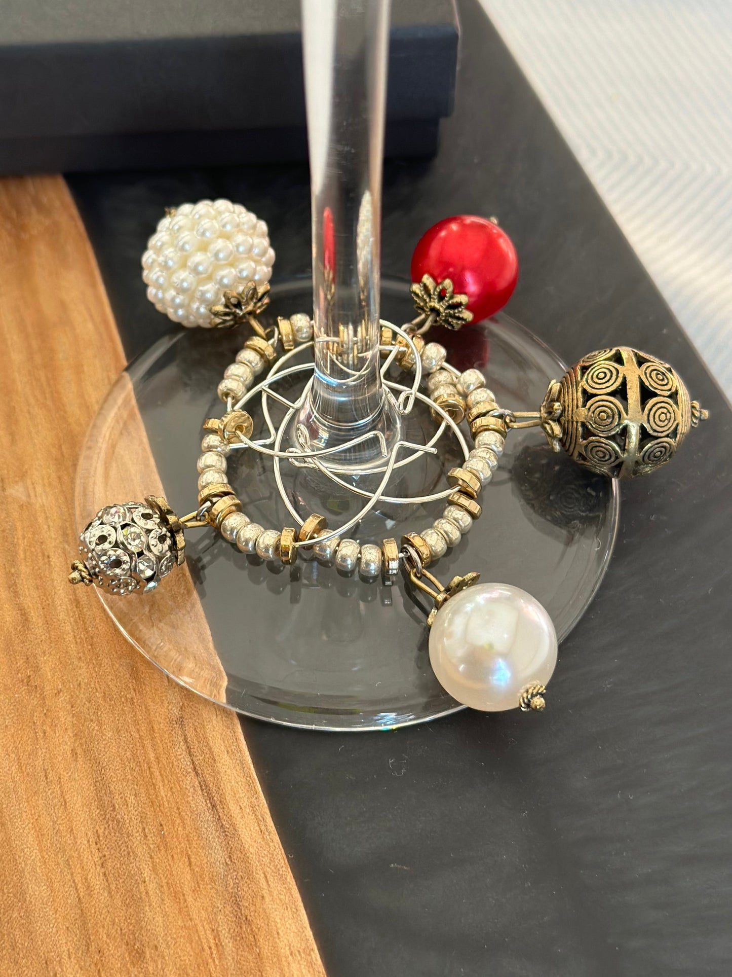 Luxury Holiday wine charms - Luxury Christmas wine charms
