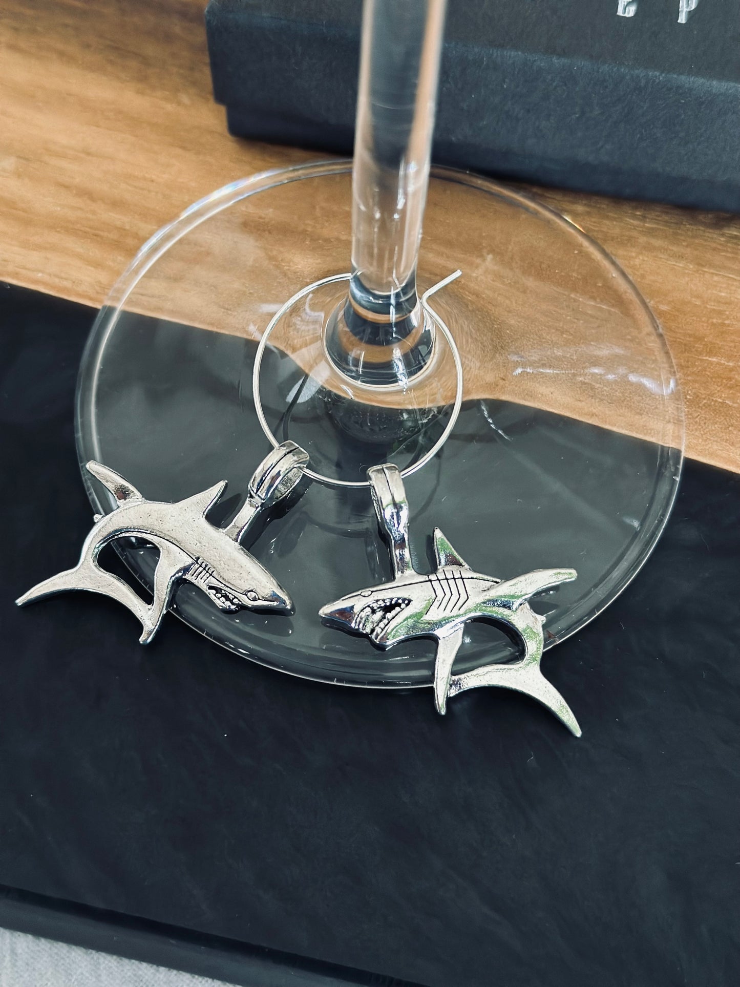 Shark wine charm