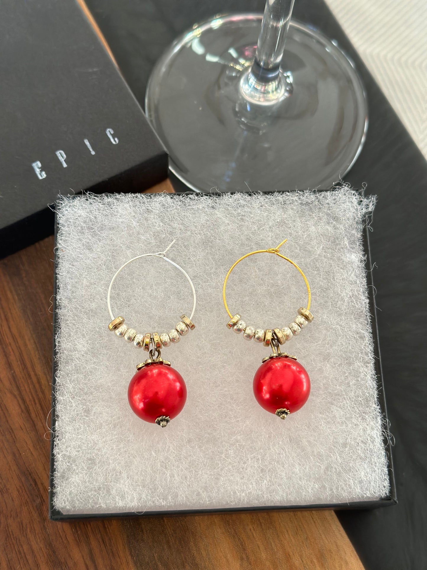 Luxury Holiday wine charms - Luxury Christmas wine charms