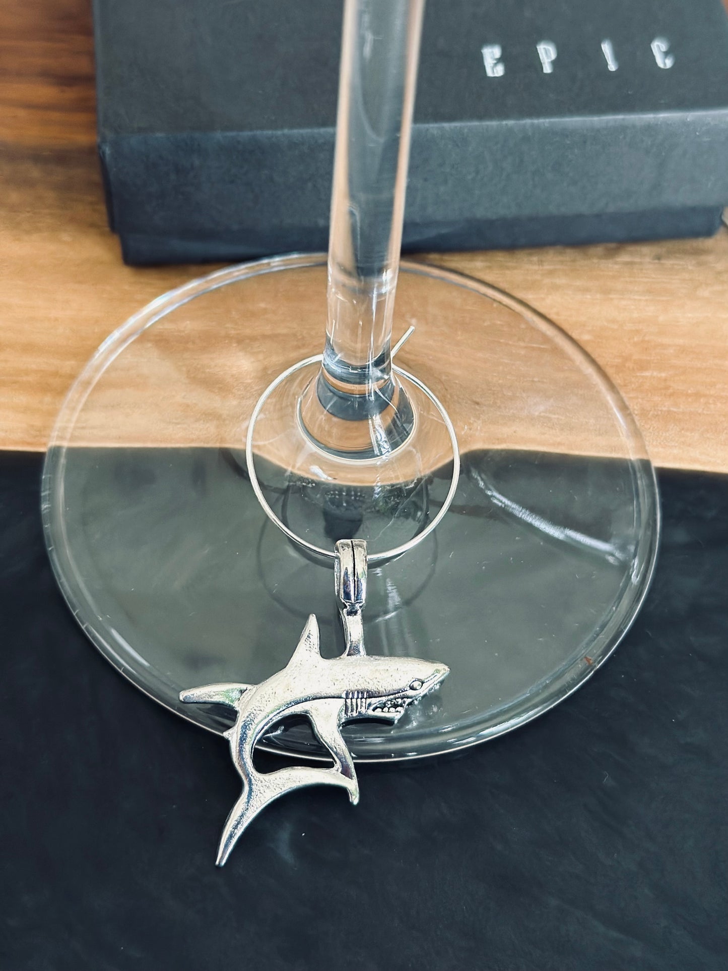Shark wine charm