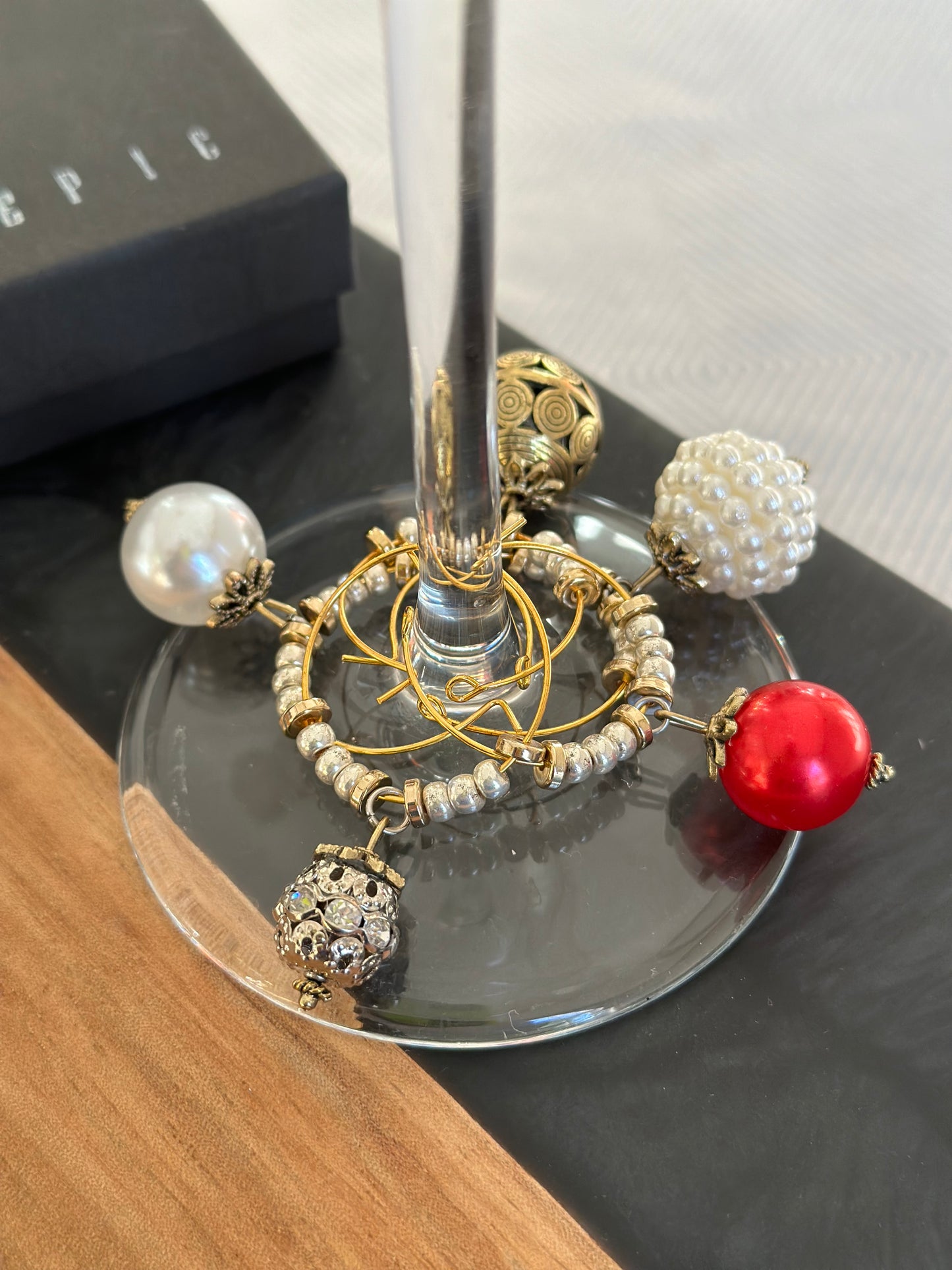 Luxury Holiday wine charms - Luxury Christmas wine charms