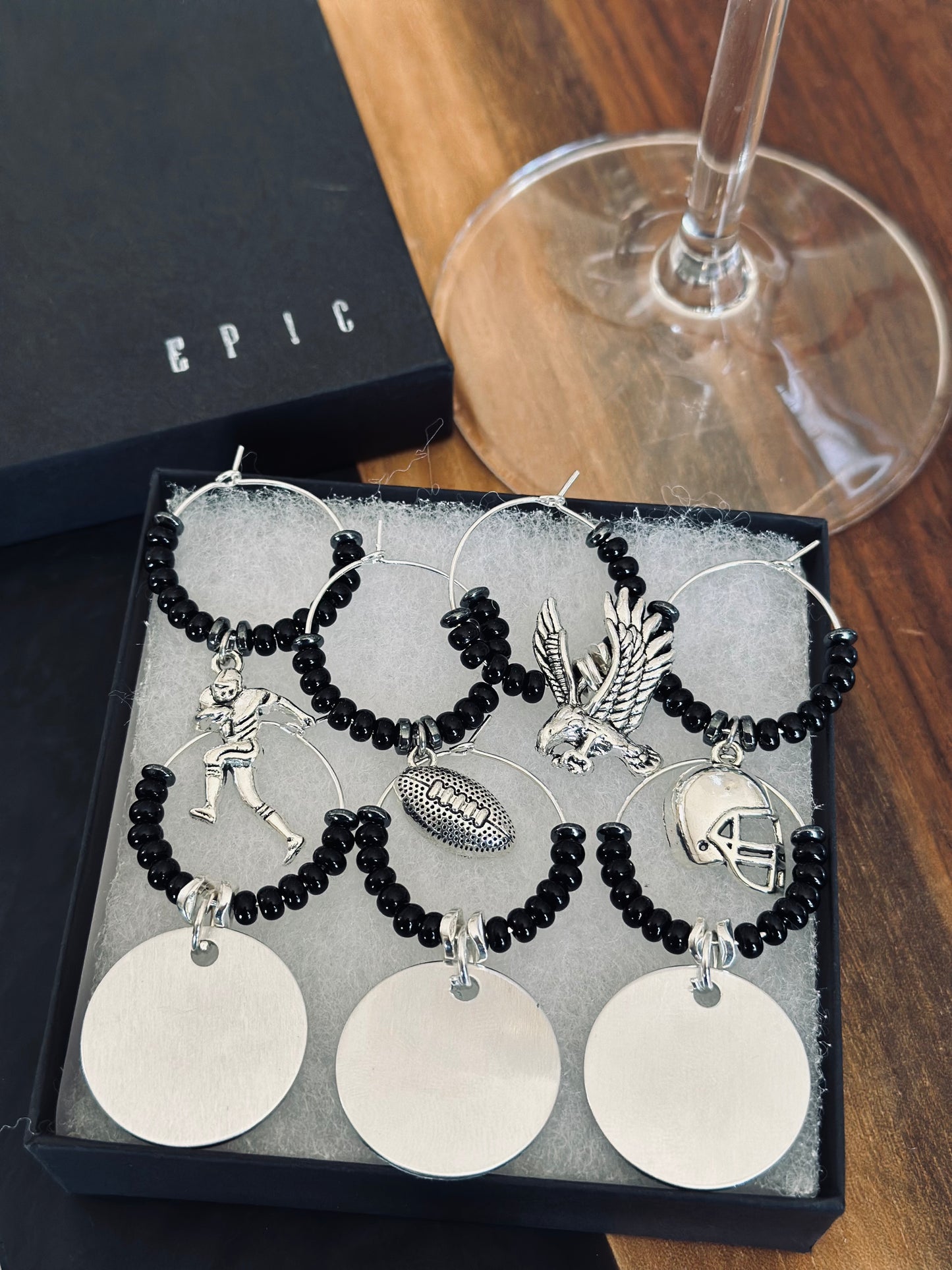 7 piece set - 3 Pendants + 3 sports +1 animal- personalized