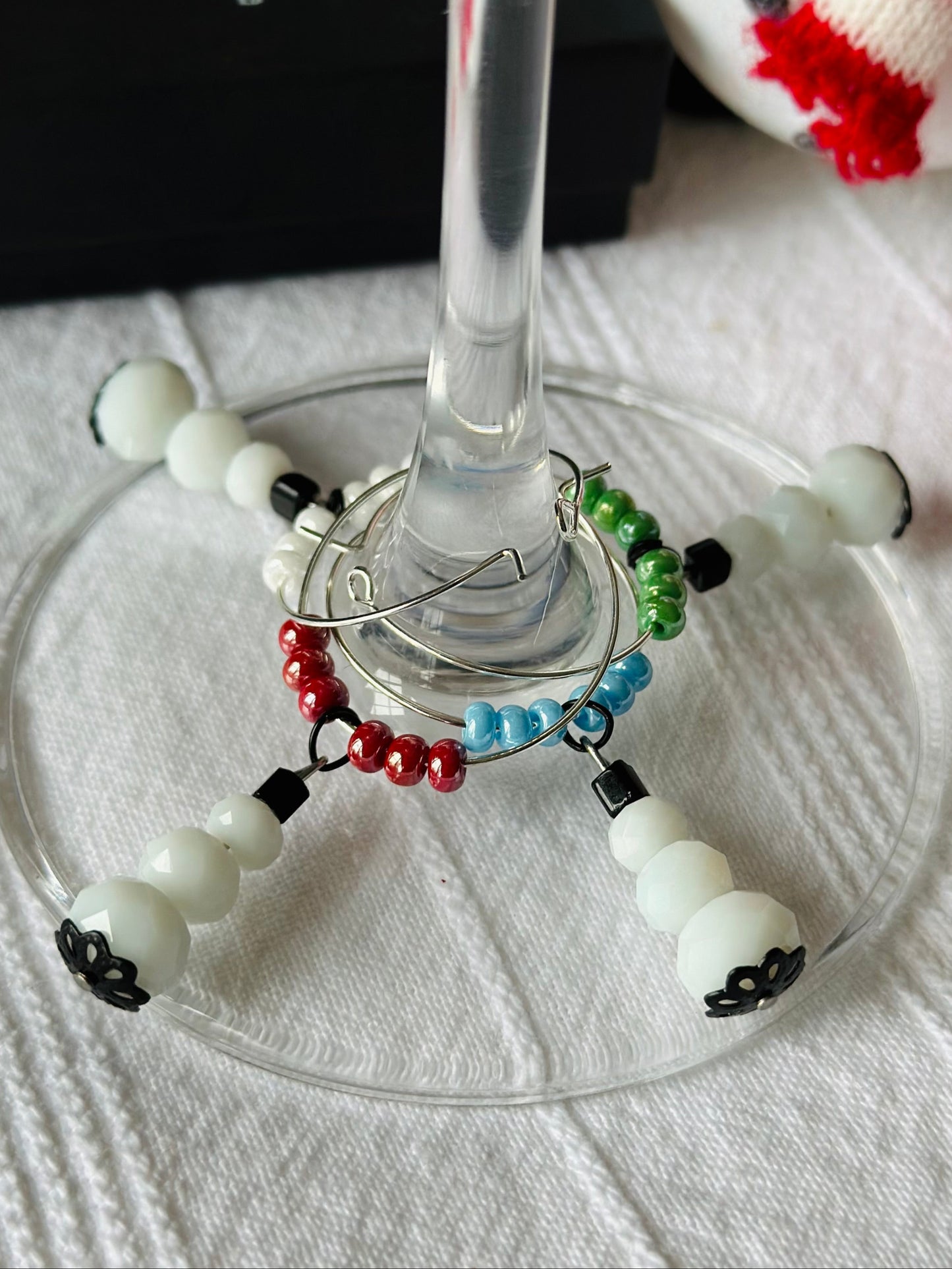 Snowman wine charms