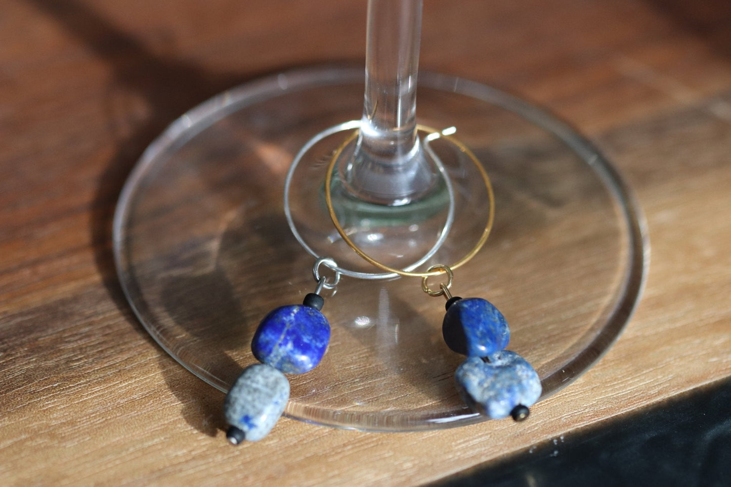 "Mercury" wine charm - Blue Lapis - EpicWineCharms