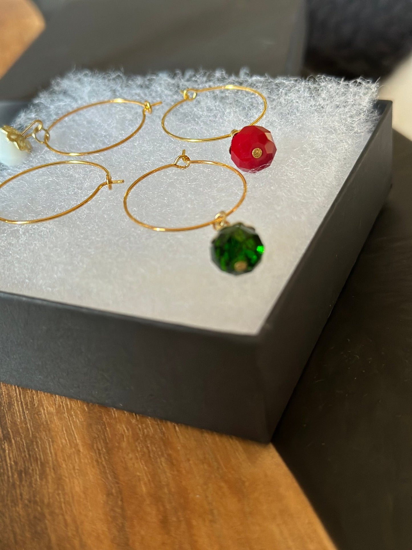 Modern Crystal Holiday wine charms - EpicWineCharms