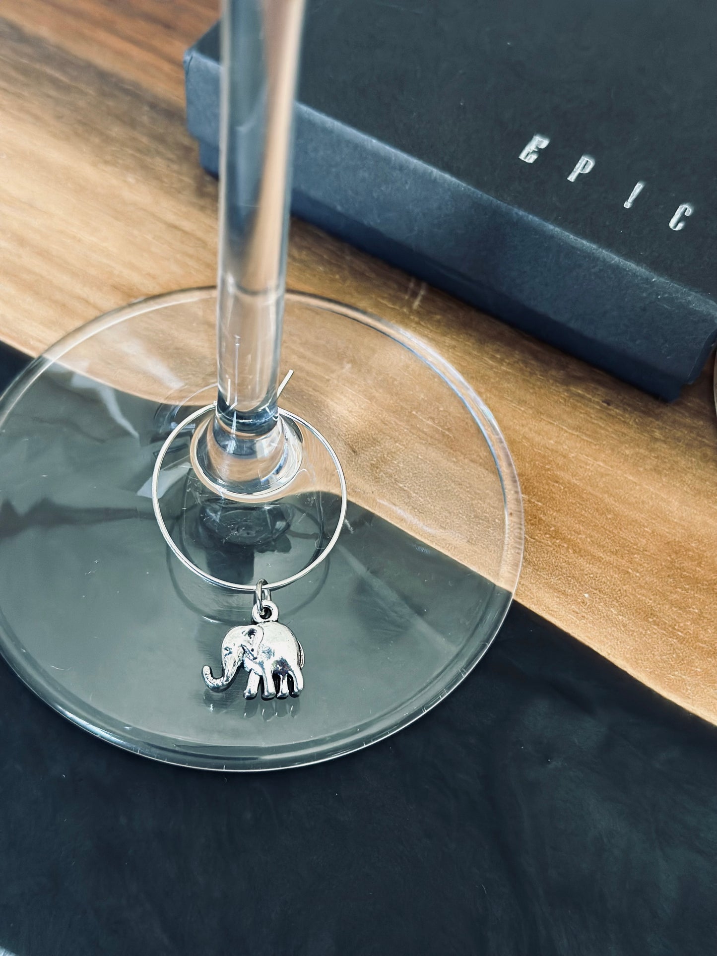 Elephant wine charm