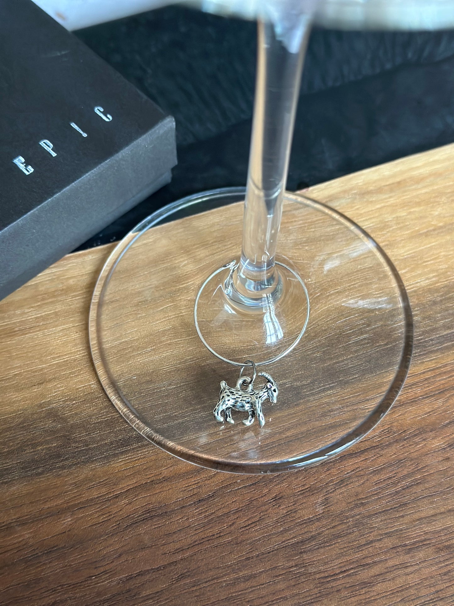 Goat wine charm