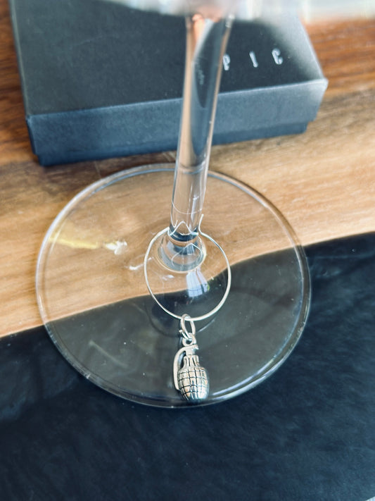 Grenade wine charm