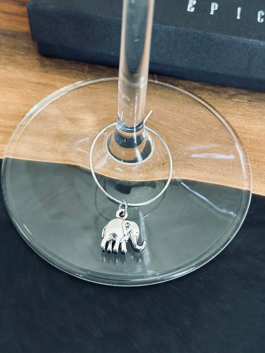 Elephant wine charm