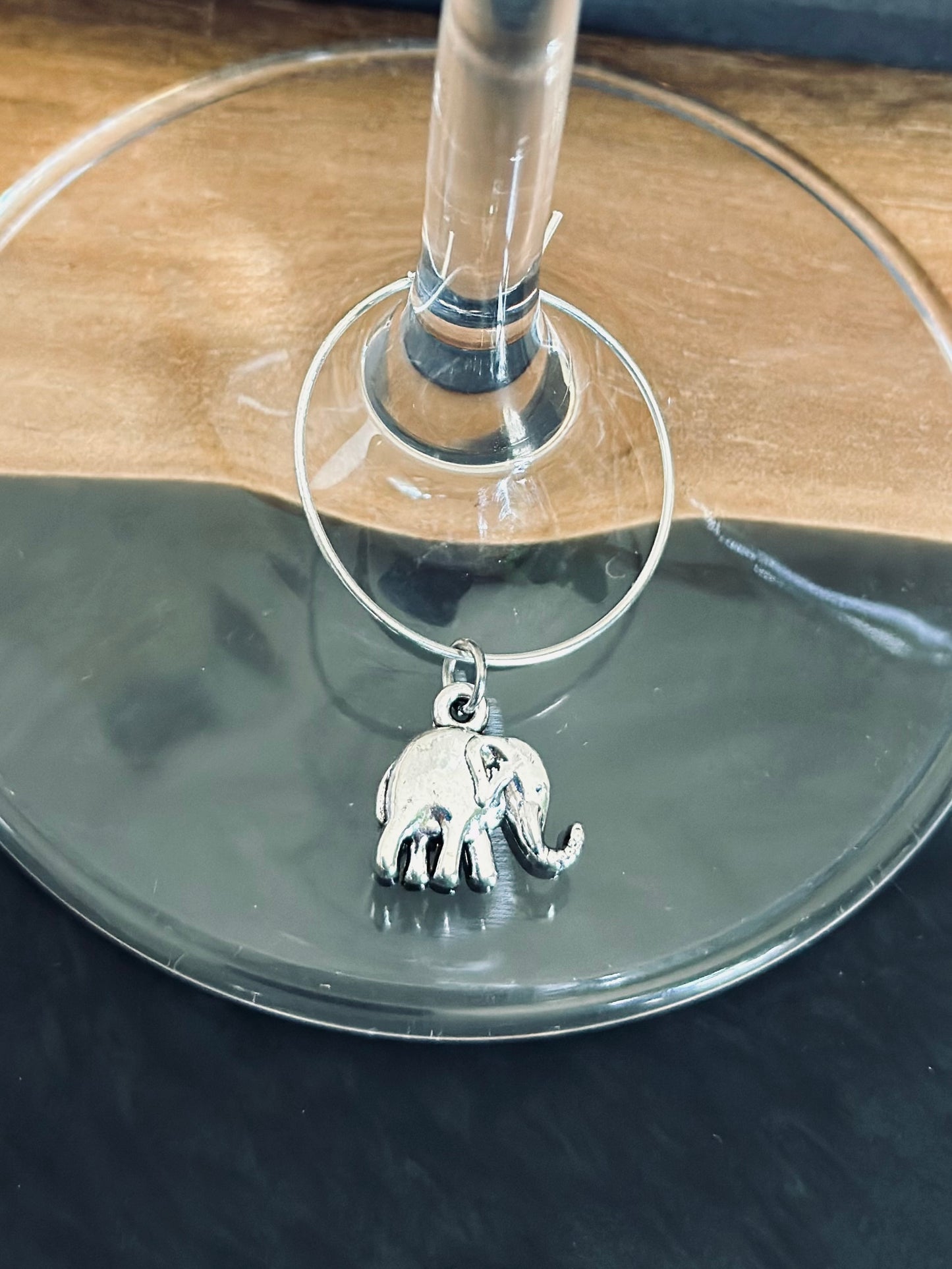 Elephant wine charm