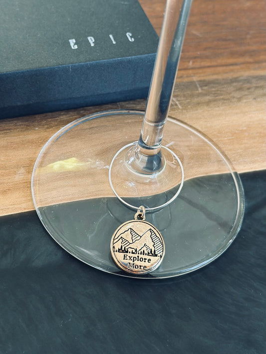 Explore More mountains nature wine charm