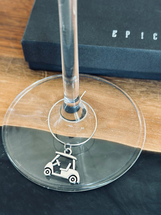 Golf cart wine charm
