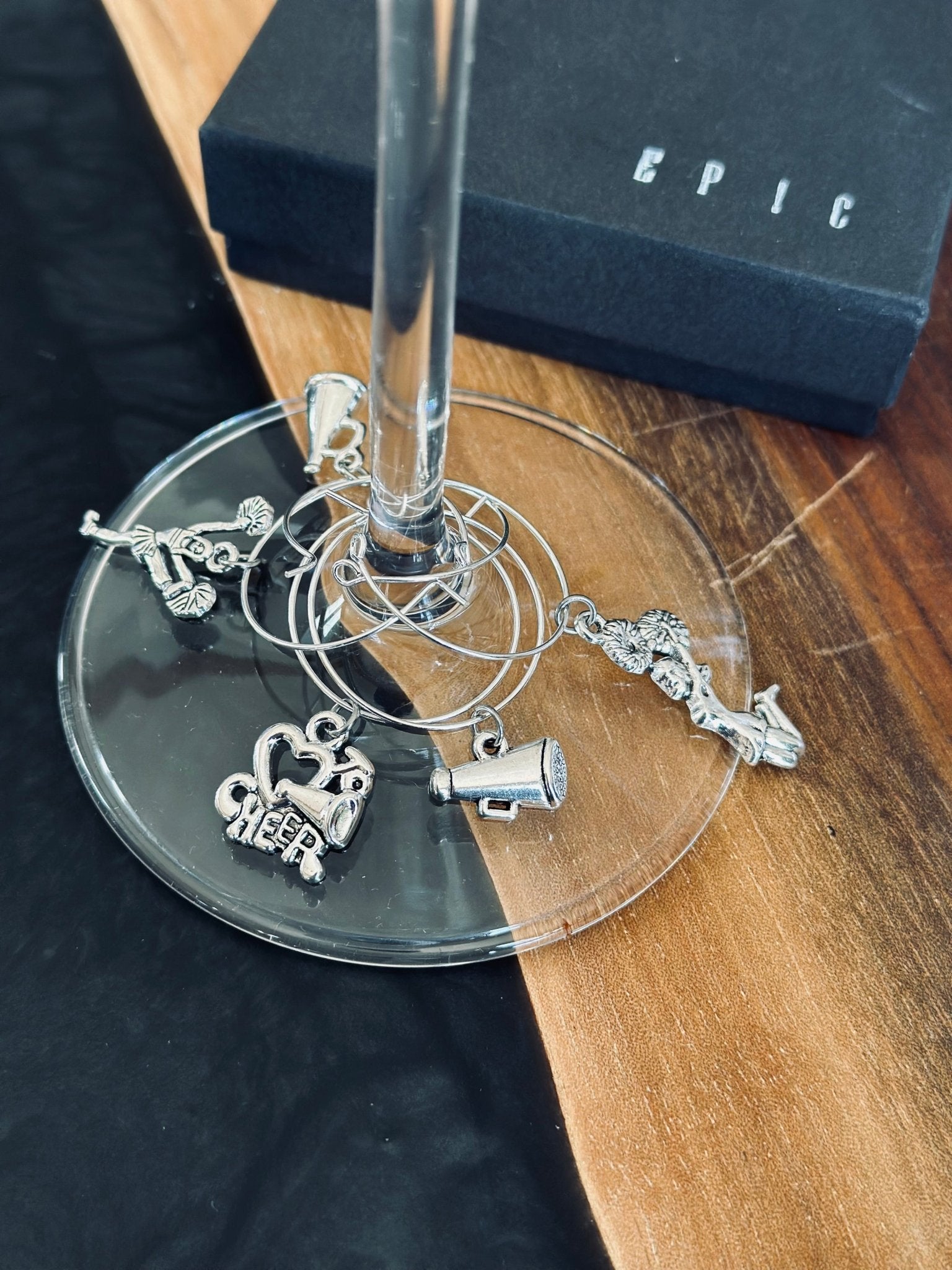 Cheerleading wine charm sets - Classic Style - EpicWineCharms