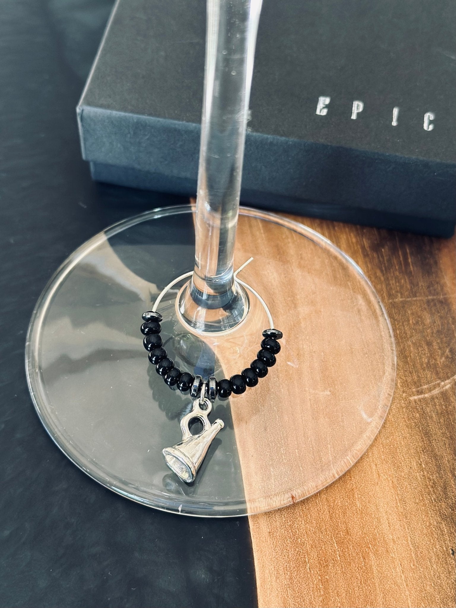Cheerleading wine charms - Personalized Style with beads - EpicWineCharms