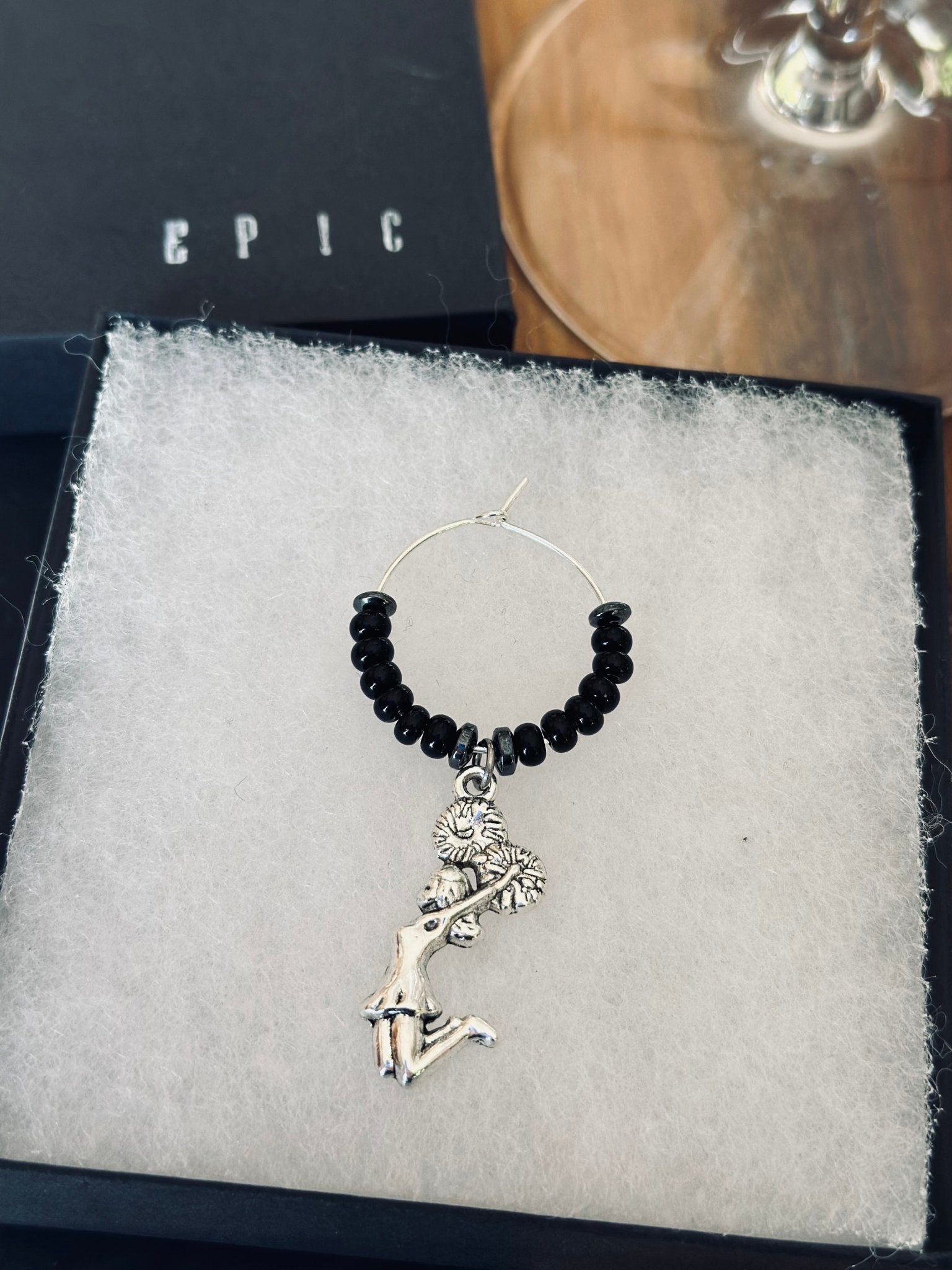 Cheerleading wine charms - Personalized Style with beads - EpicWineCharms
