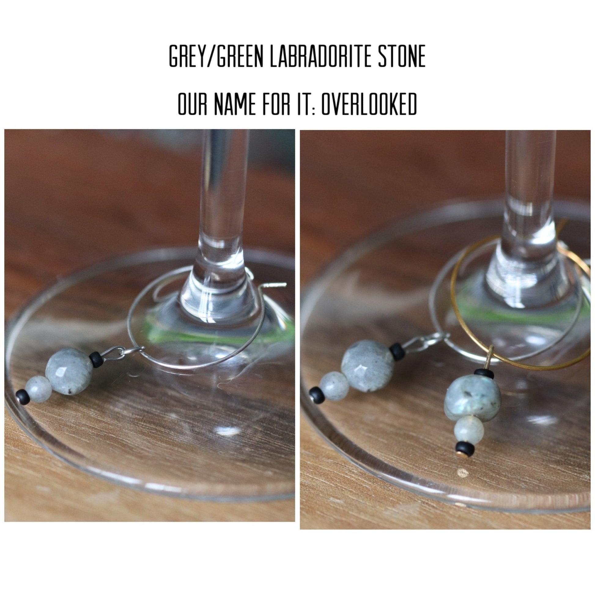 "Overlooked" wine charm - Labradorite - EpicWineCharms