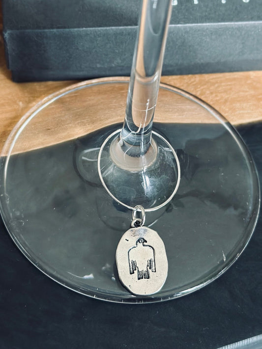 Thunderbird wine charm - Vintage stamped style - EpicWineCharms